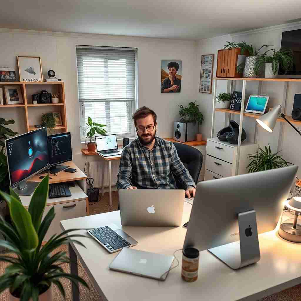 Zzp’er werkt veilig en efficiënt met moderne IT-oplossingen op een hybride werkplek