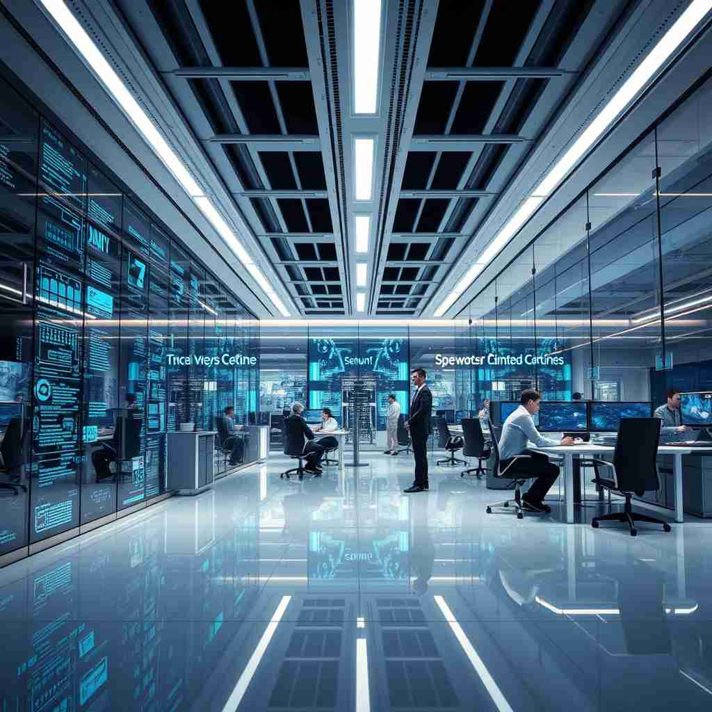 Overview of key IT challenges for businesses in 2025, including cloud migration, hybrid work, and cybersecurity