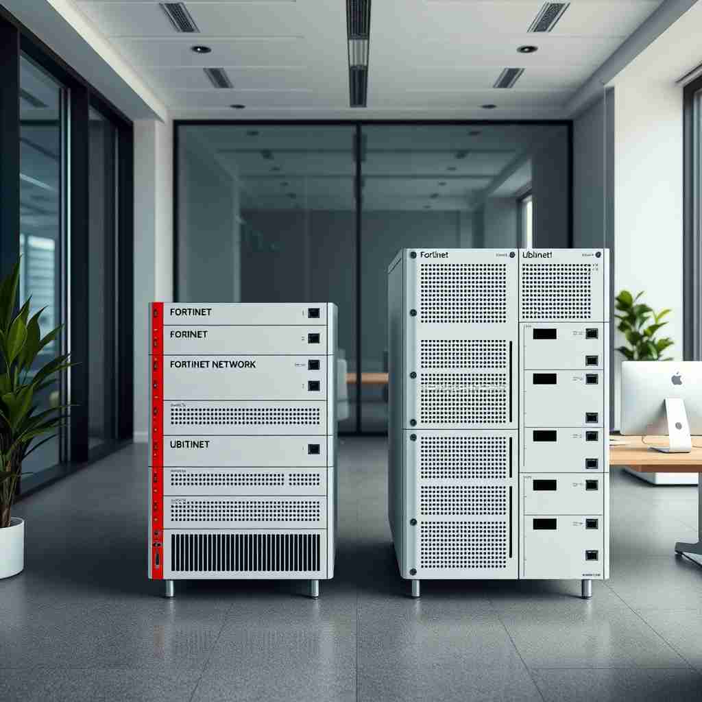 Een afbeelding die laat zien Fortinet vs Ubiquiti wat is het verschil en wat past bij jou?